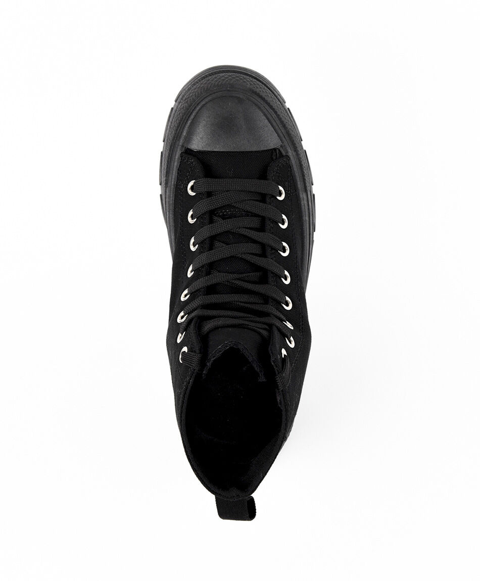 Zapatilla mujer lona negro