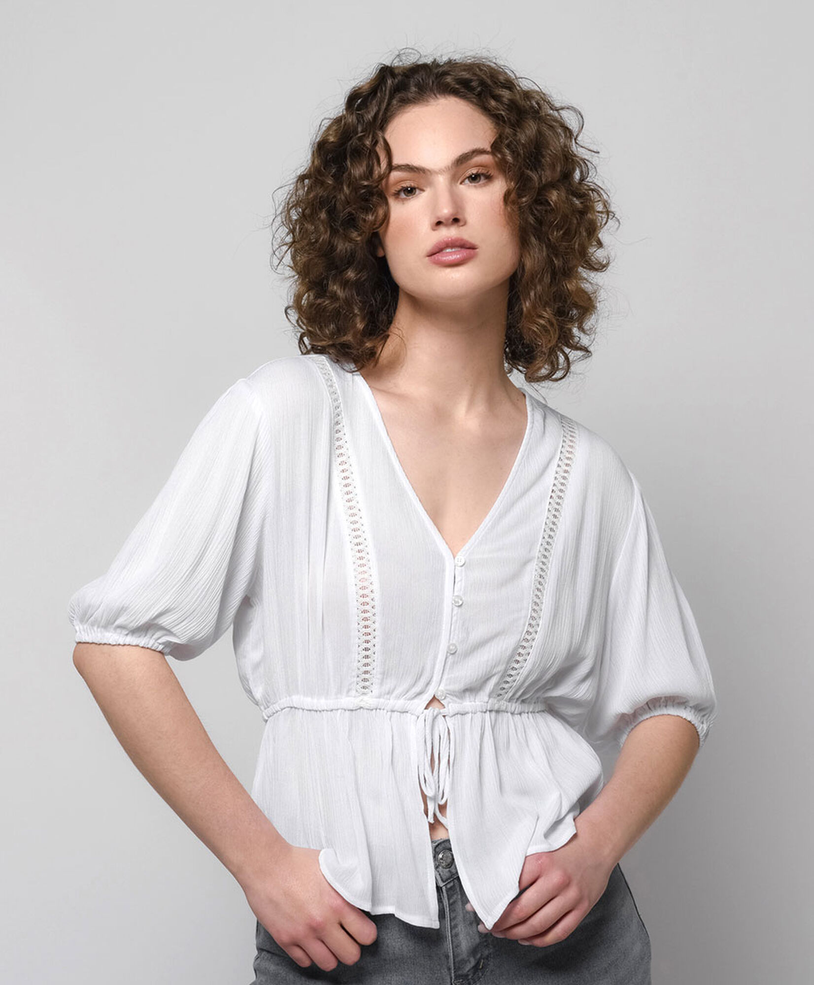 Blusa mujer romántica lazo Blusa mujer romántica lazo