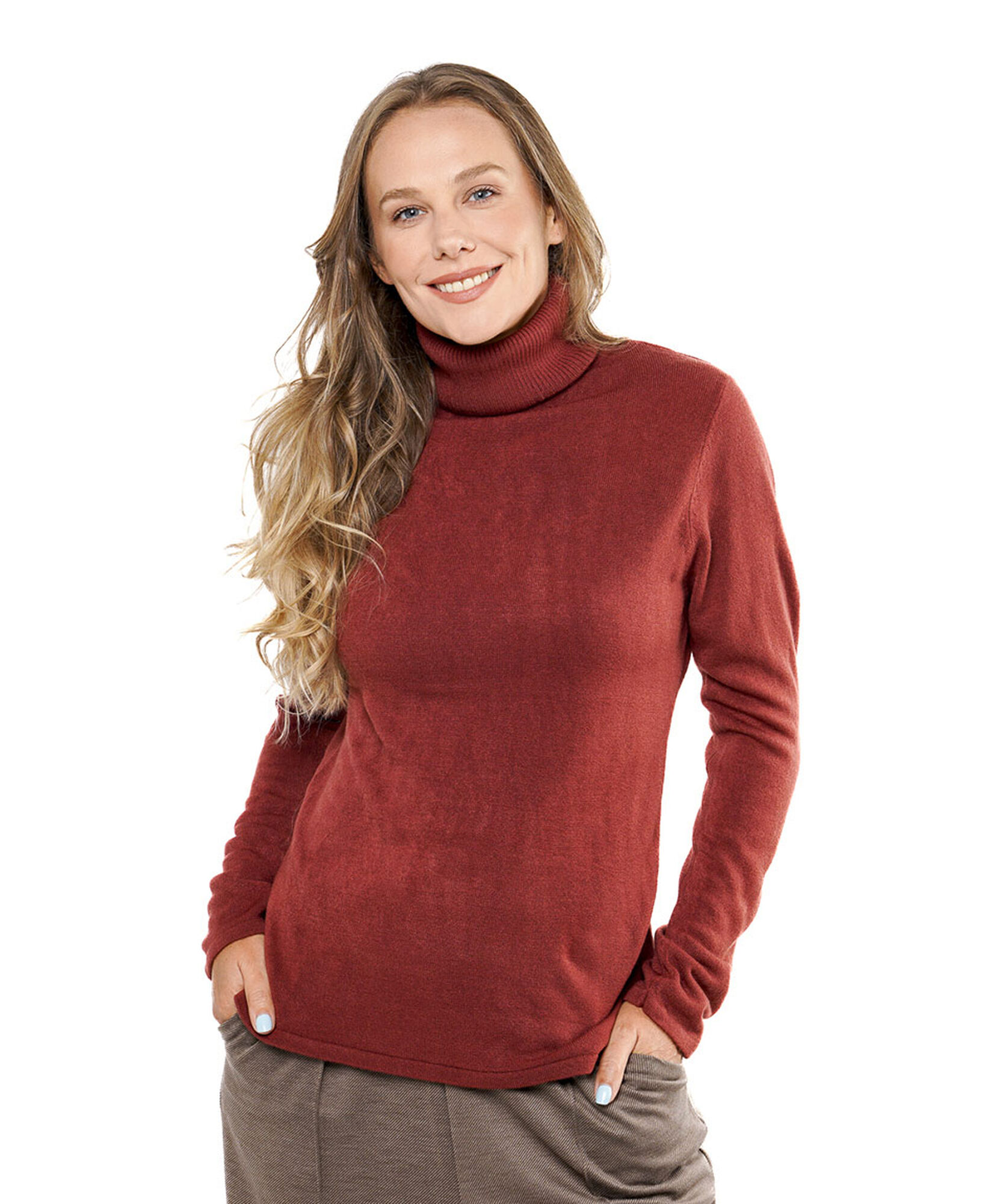 Sweater mujer liso cuello alto Sweater mujer liso cuello alto