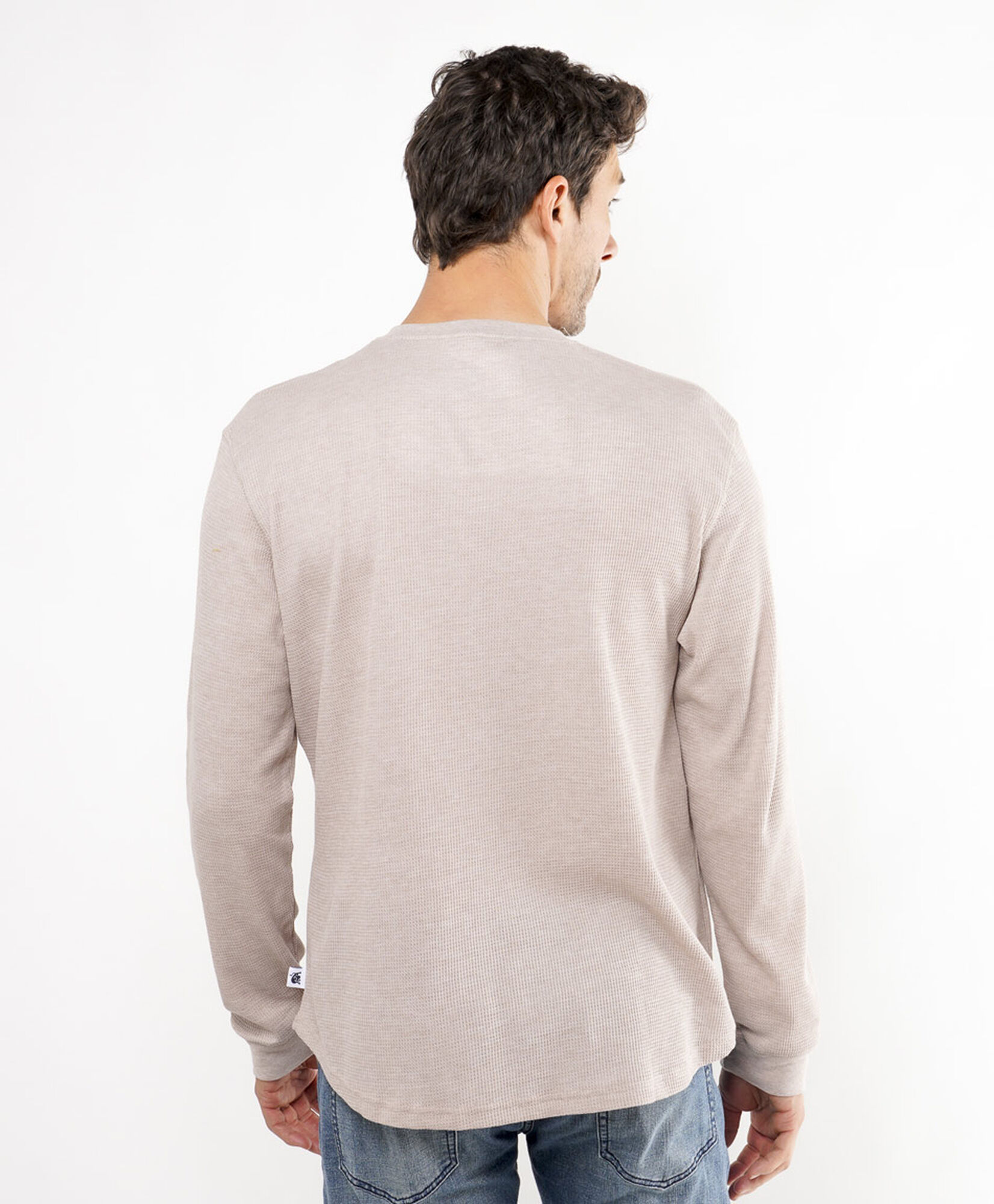 Polera hombre waffle beige Polera hombre waffle beige