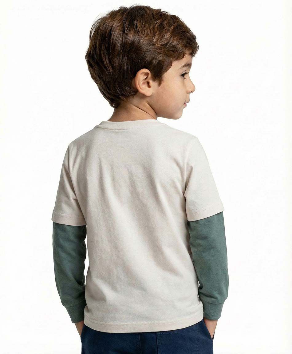 Polera beb&eacute; estampado dinocool