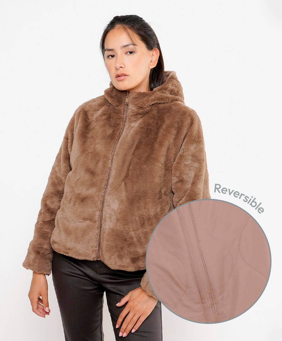 Parka mujer reversible interior abrigado