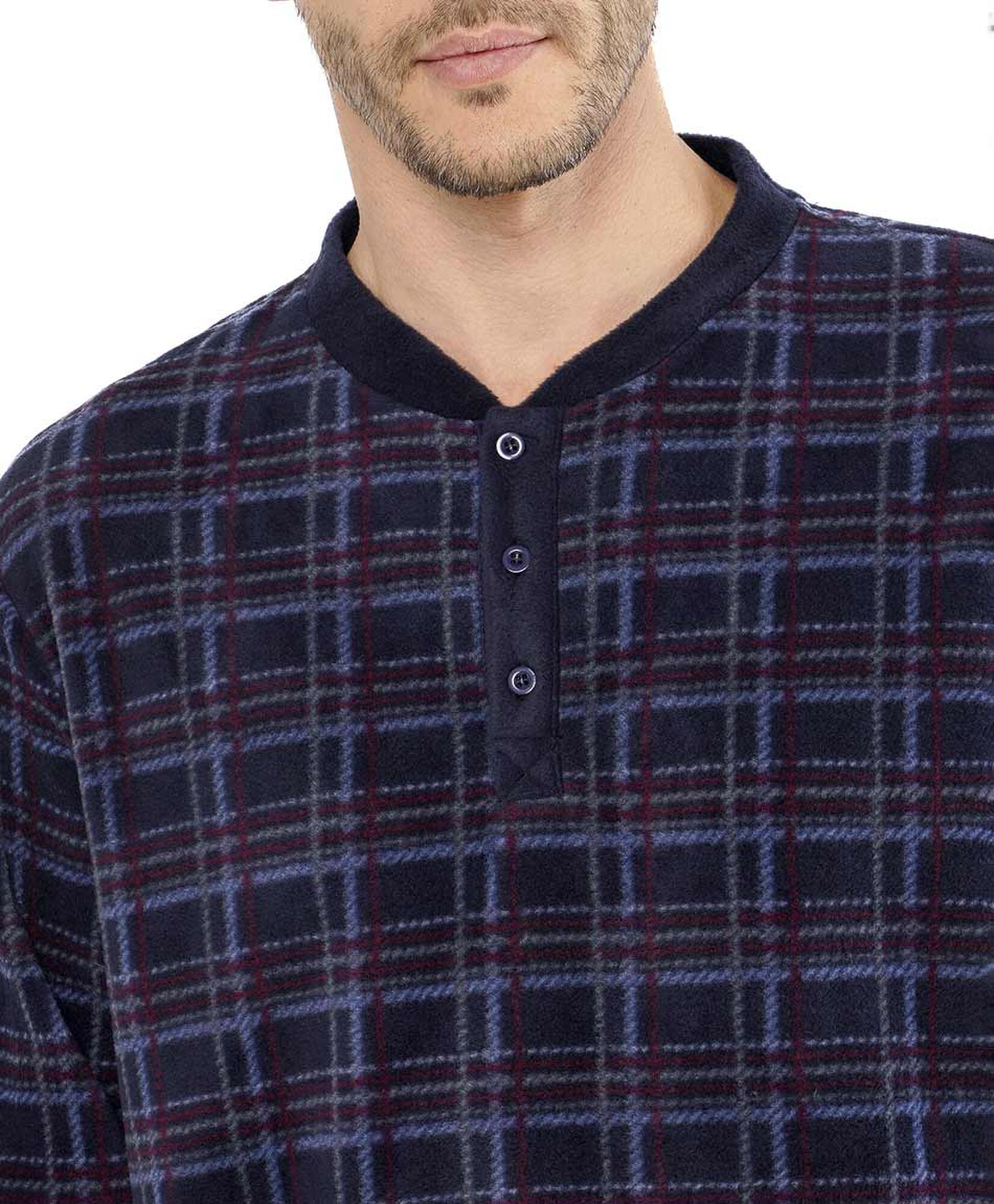 Pijama hombre polar cuadros Pijama hombre polar cuadros
