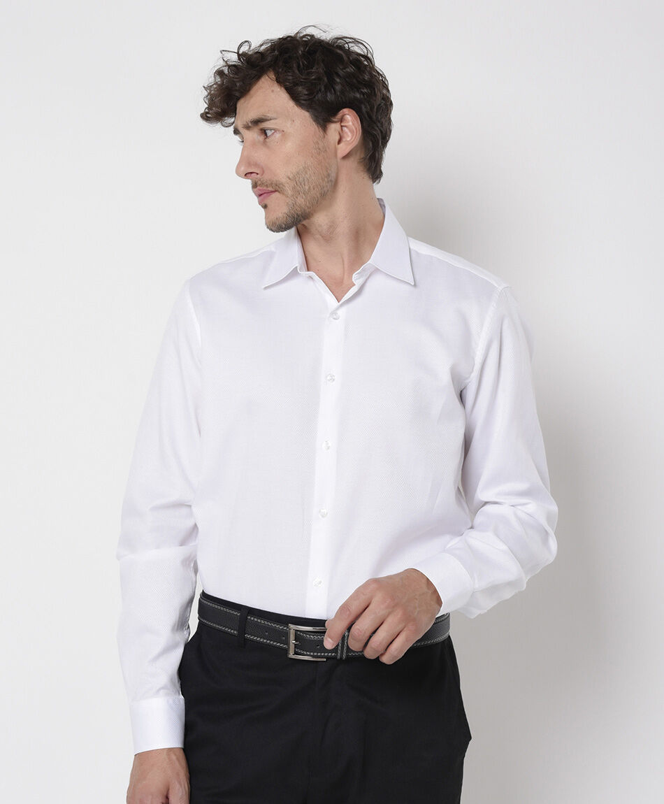 Camisa hombre grabados manga larga