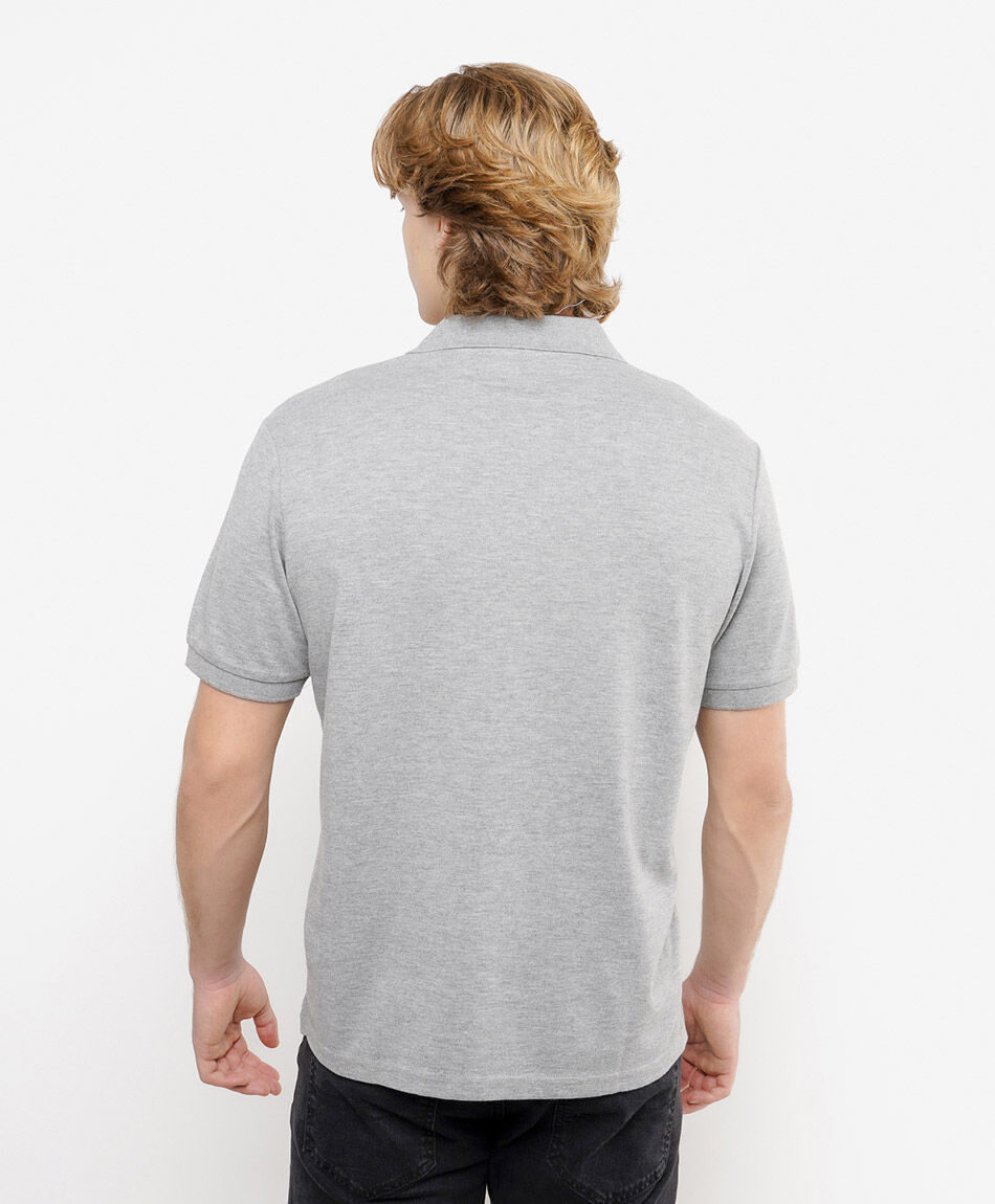 Polera hombre lisa cuello piqu&eacute;