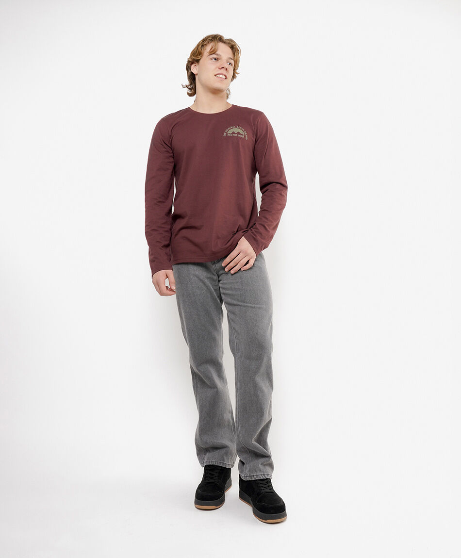 Jeans hombre gris recto