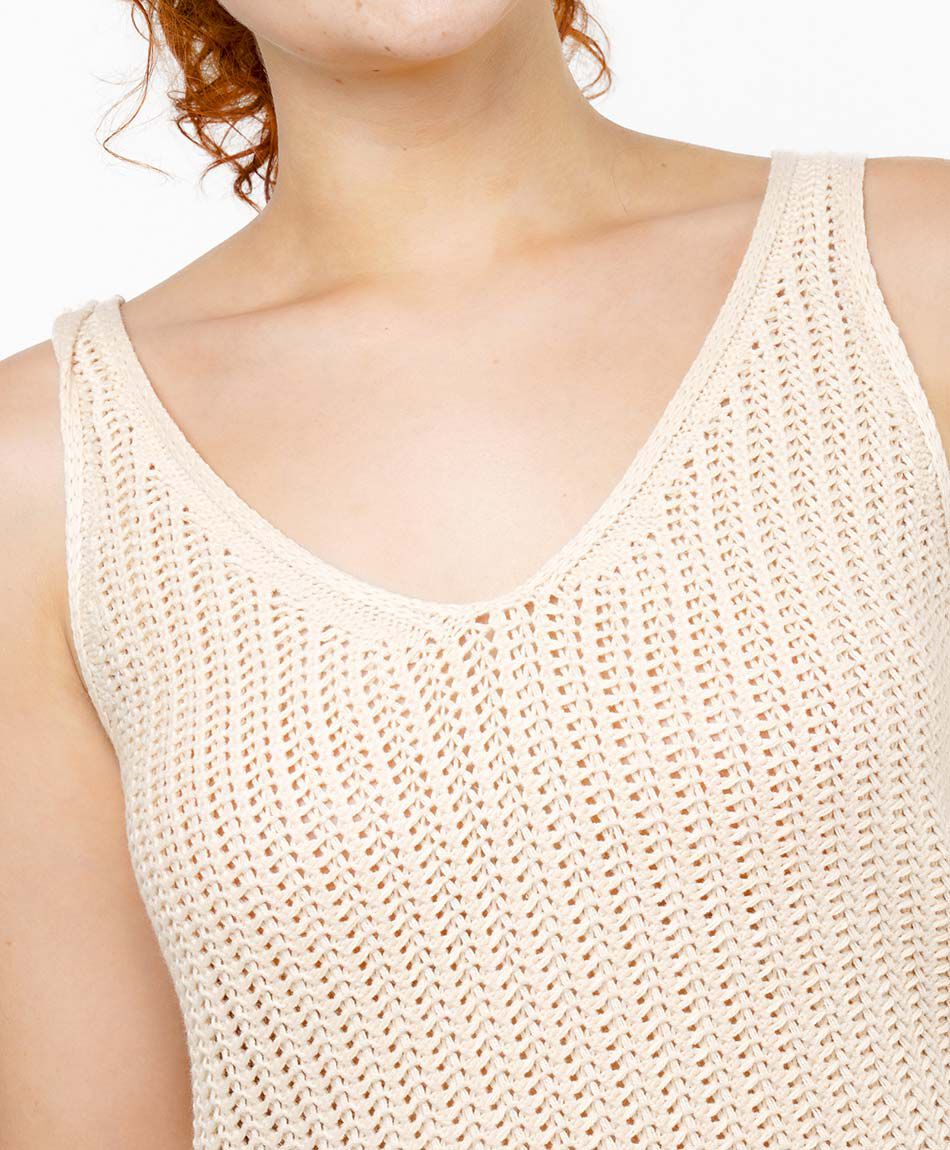 Vestido mujer texturizado crochet