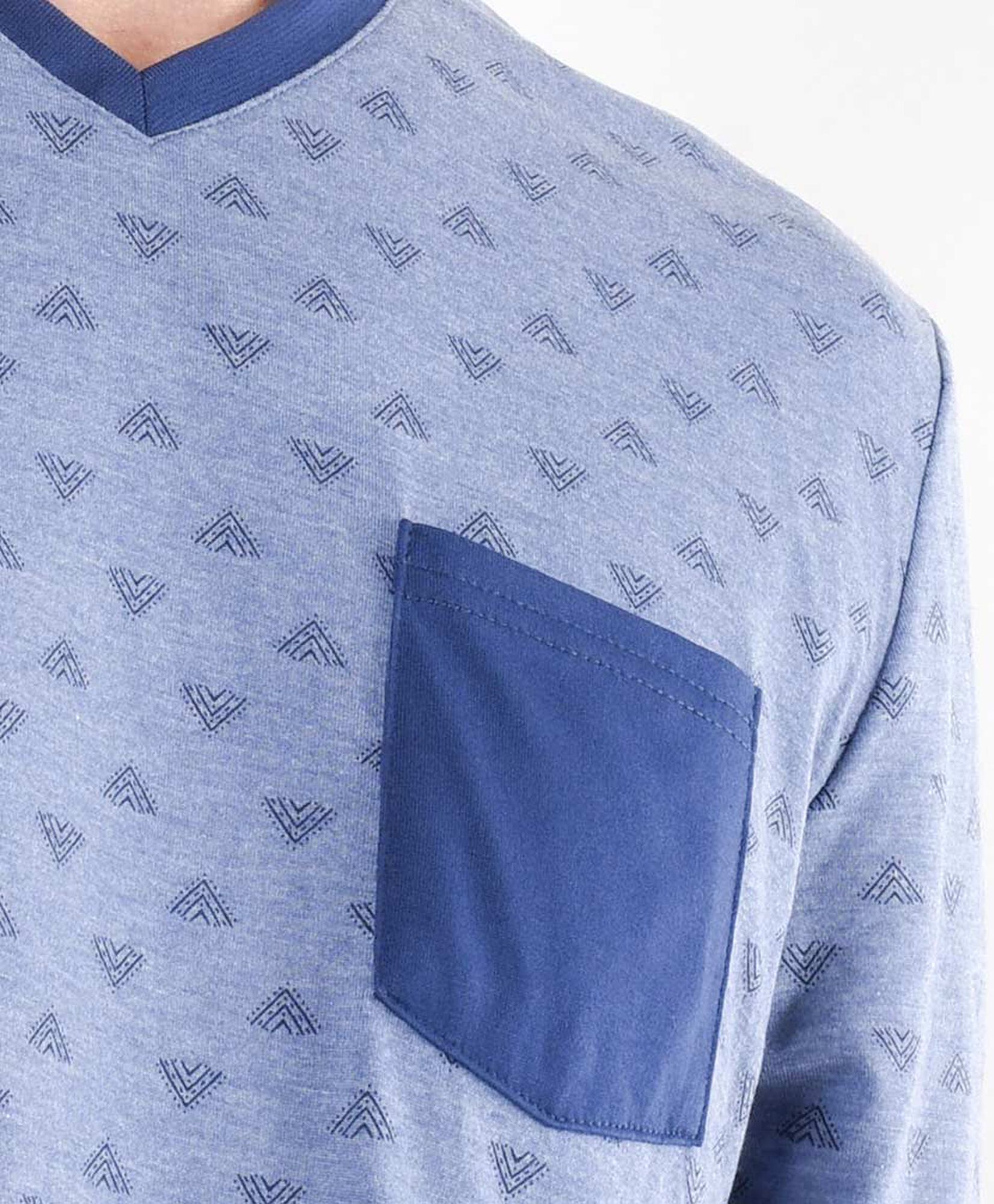 Pijama hombre bolsillo azul Pijama hombre bolsillo azul