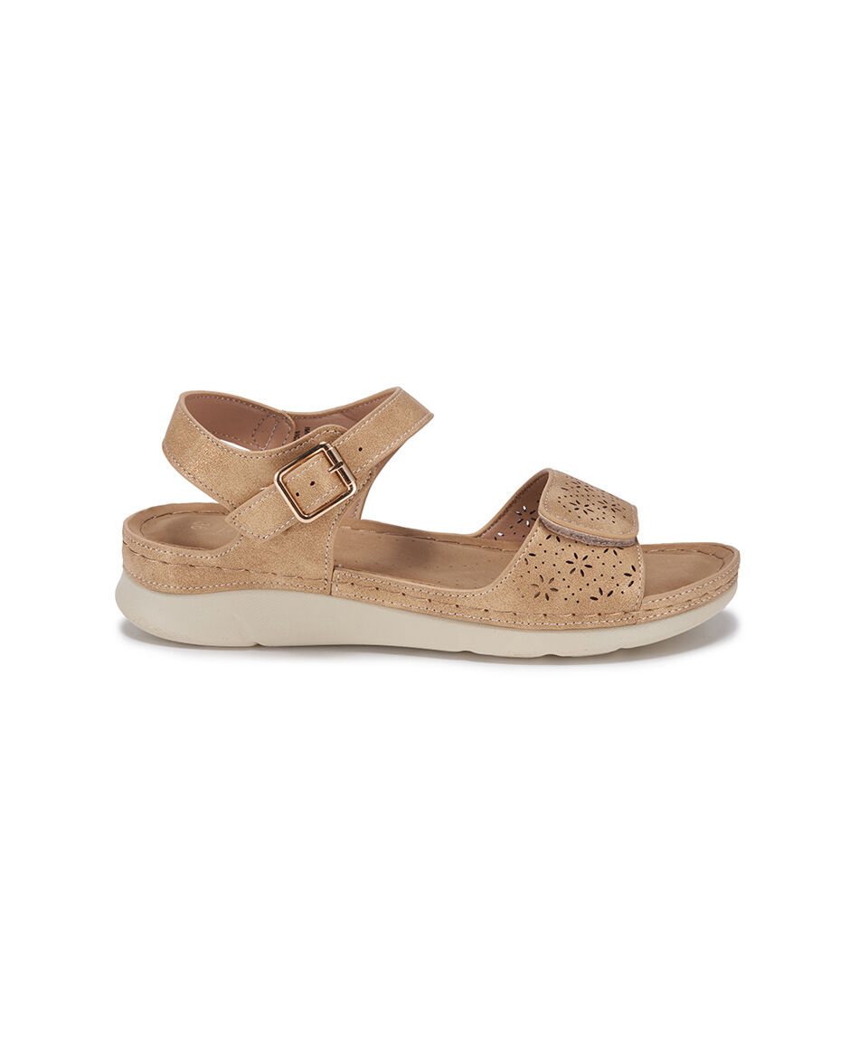 Sandalia mujer comfy camel