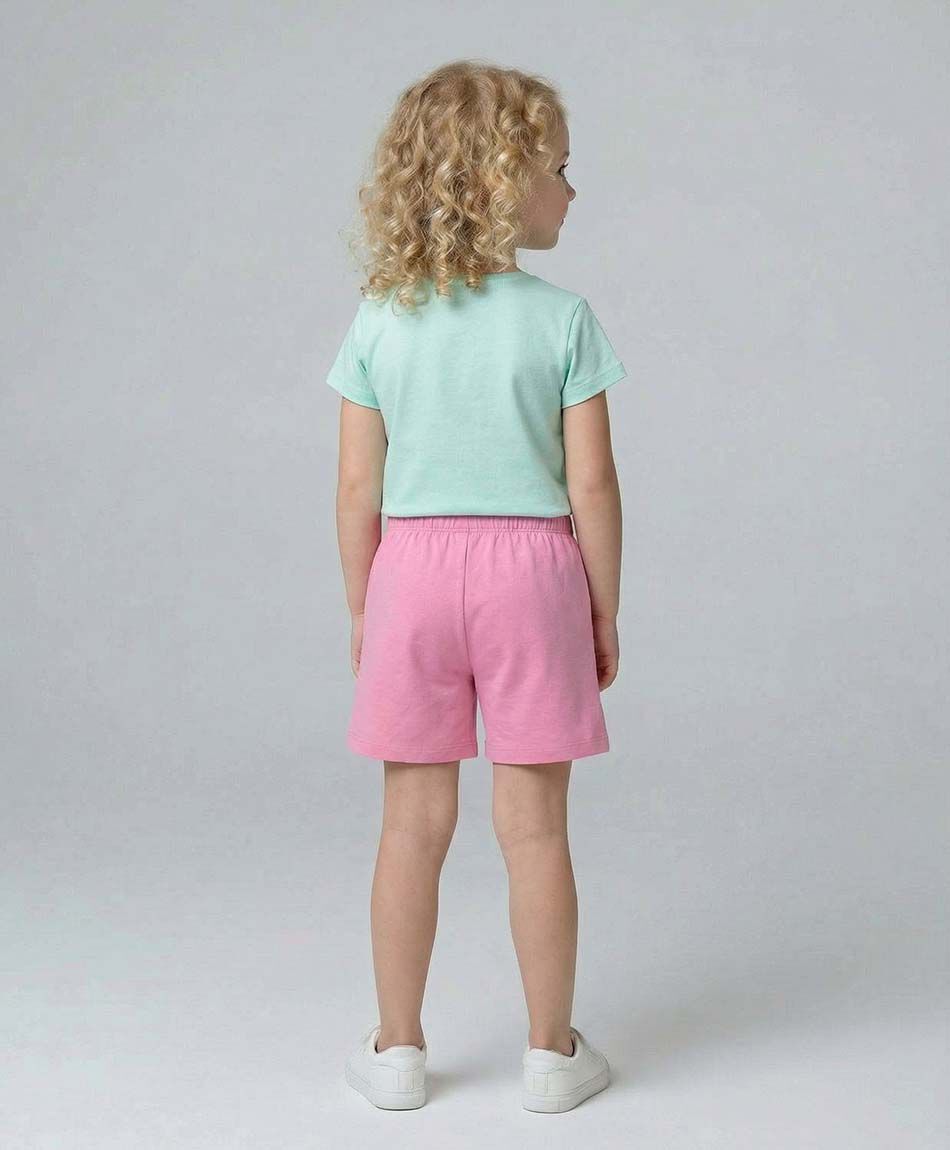 Short ni&ntilde;a biker rosado