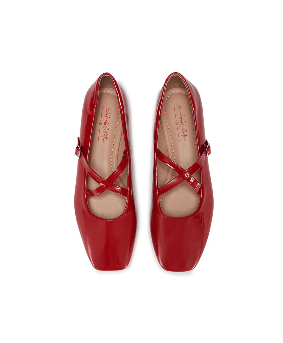 Ballerina mujer mary jane roja