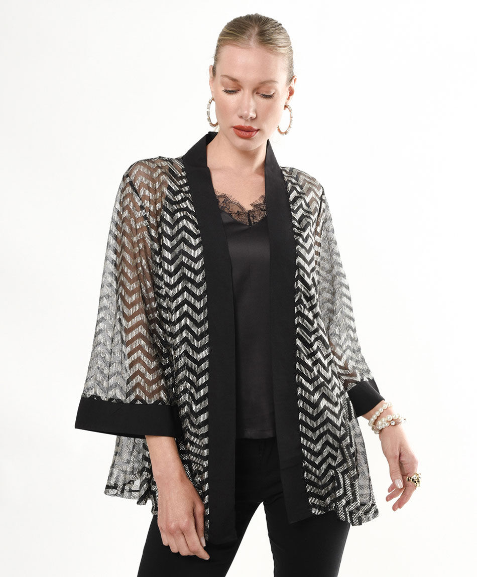 Tapado mujer zigzag plateado