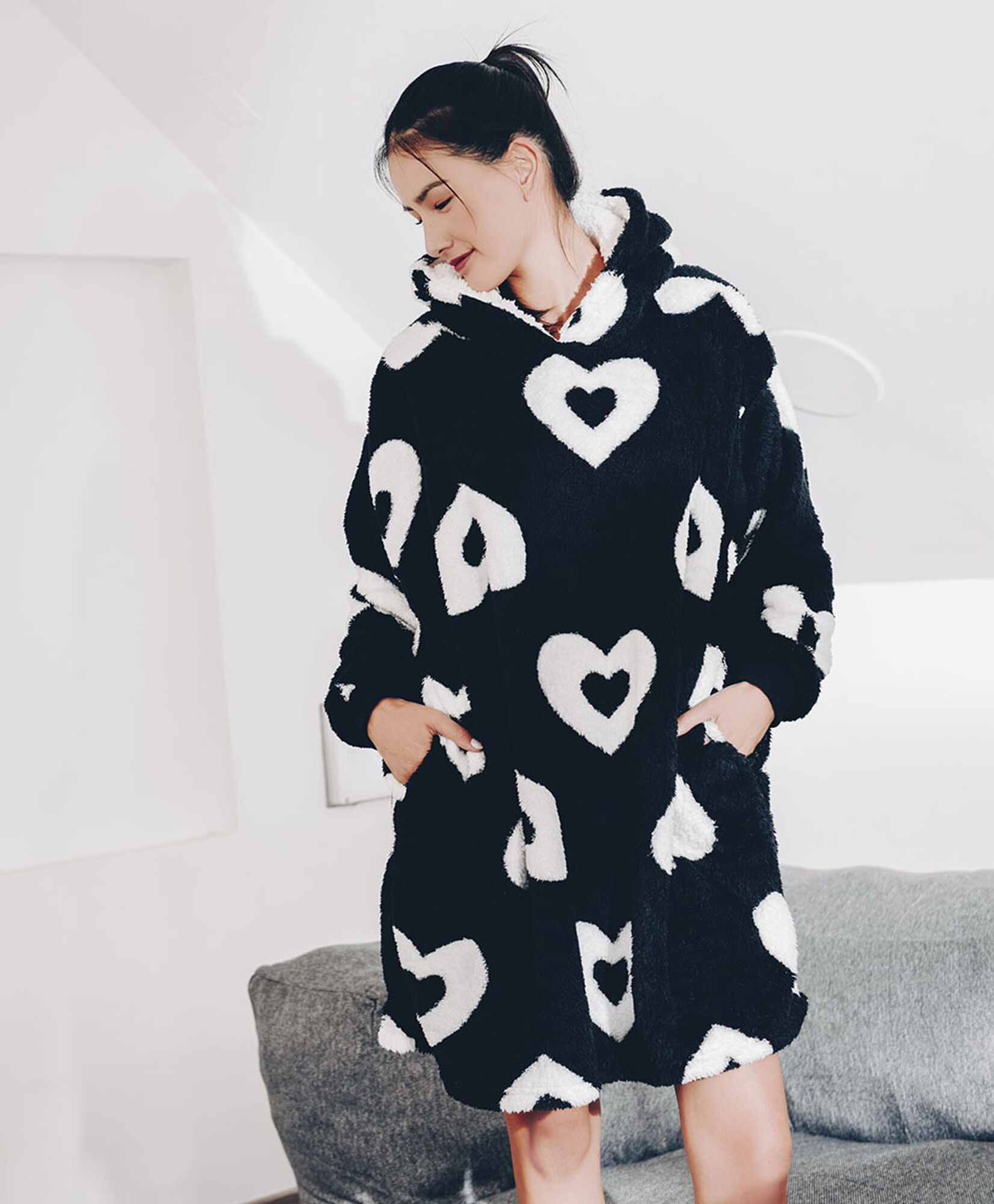 Polerón manta mujer corazones Polerón manta mujer corazones