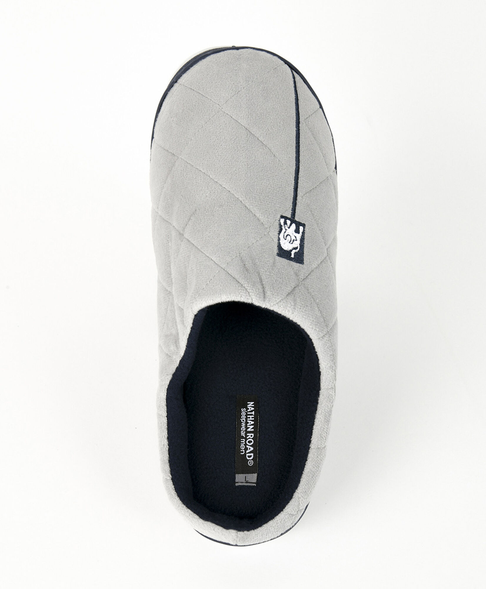 Pantufla hombre gris cuadros Pantufla hombre gris cuadros