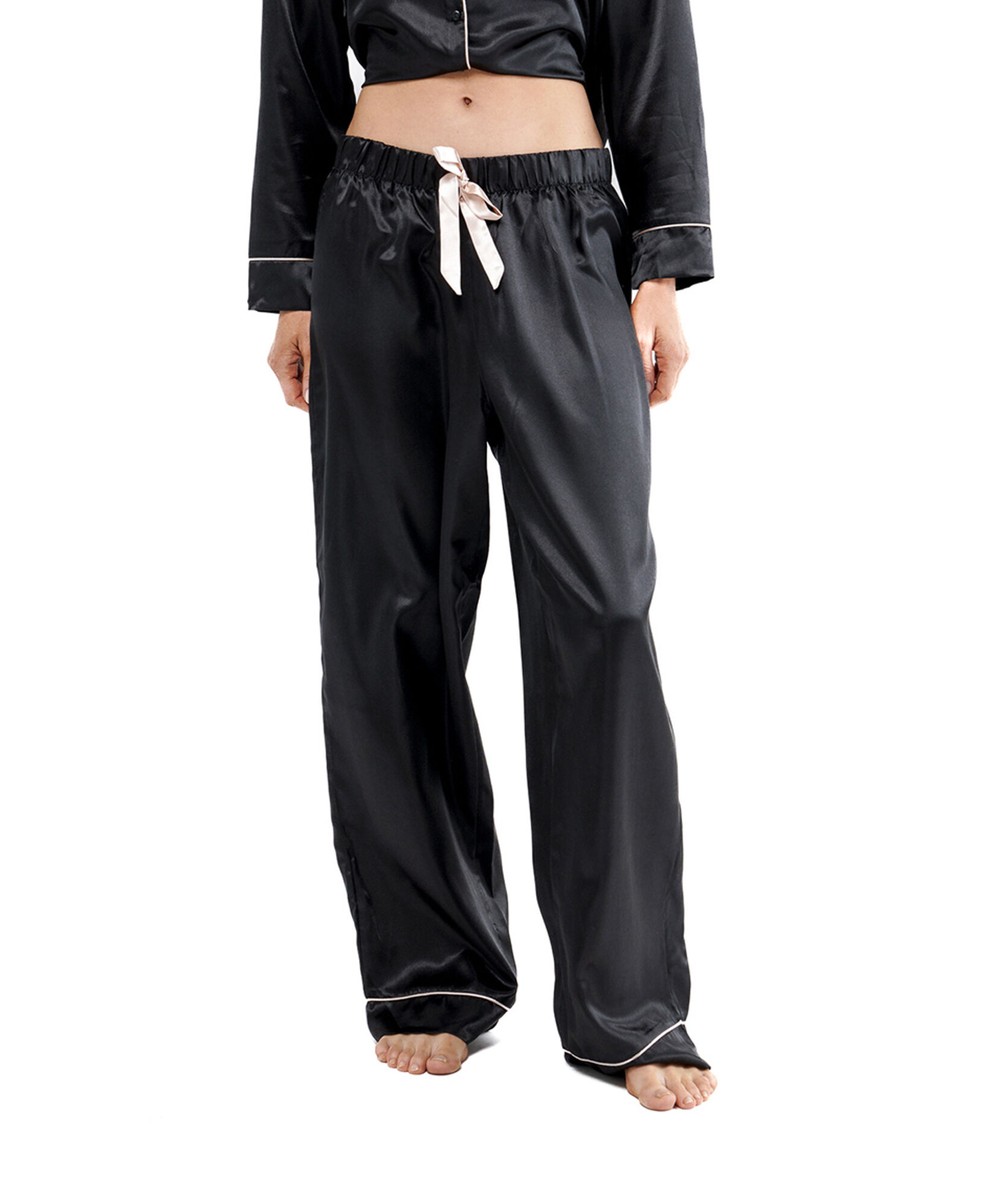 Pijama mujer satín camisero pantalón Pijama mujer satín camisero pantalón