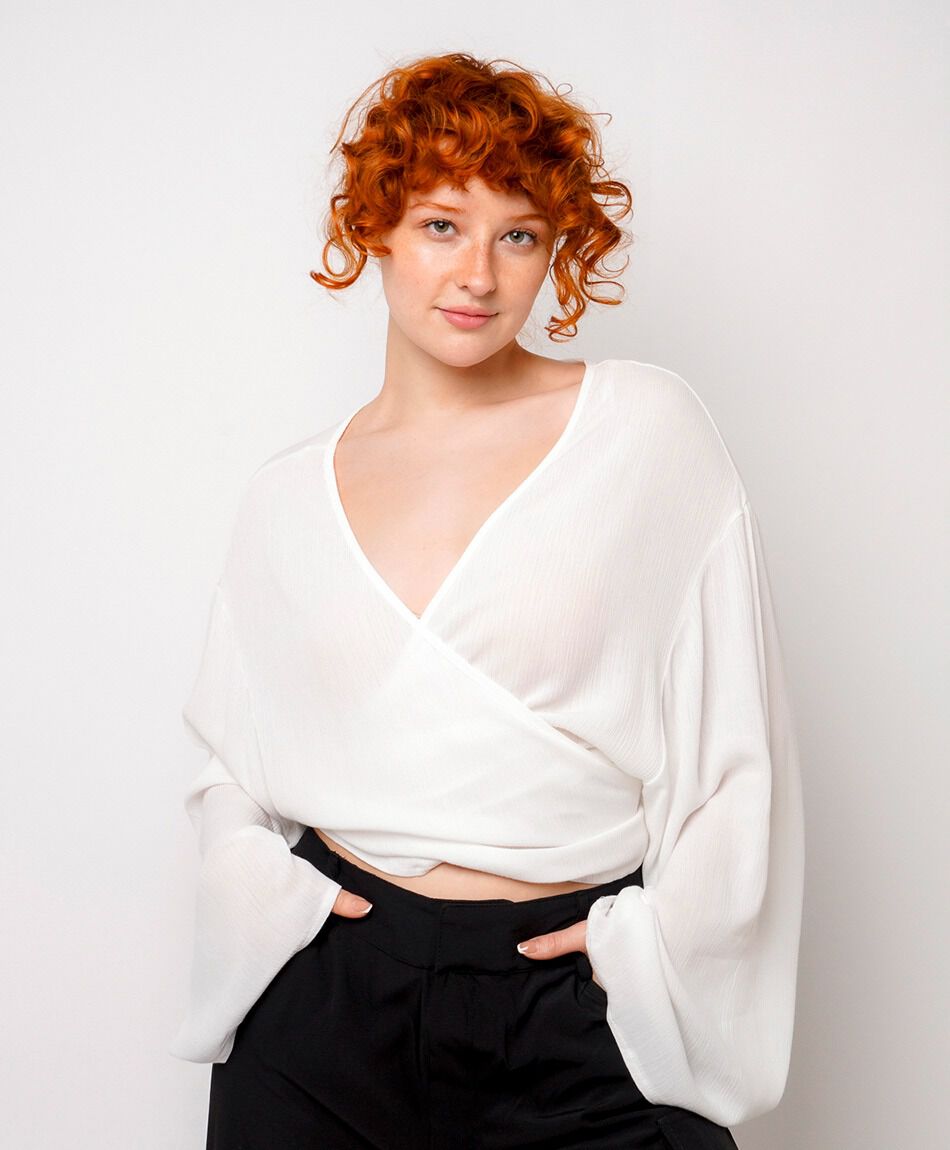 Blusa mujer kimono cruzada