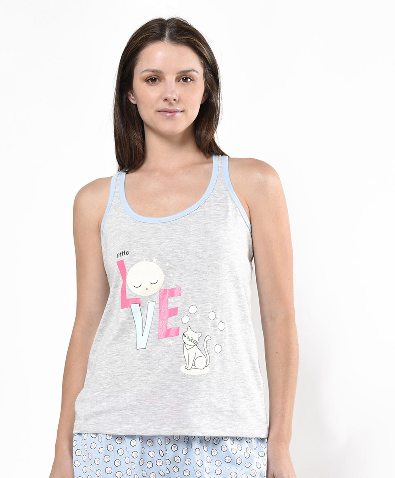 Pijama mujer huellitas 2 piezas Pijama mujer huellitas 2 piezas