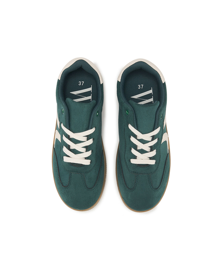 Zapatilla mujer vintage verde