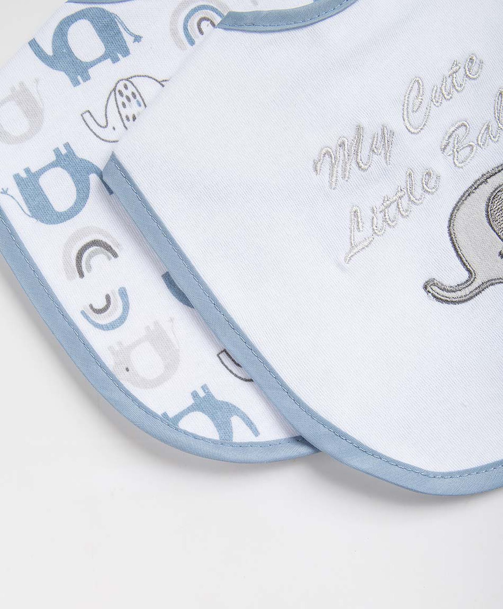 Pack 2 baberos bebé elefante Pack 2 baberos bebé elefante