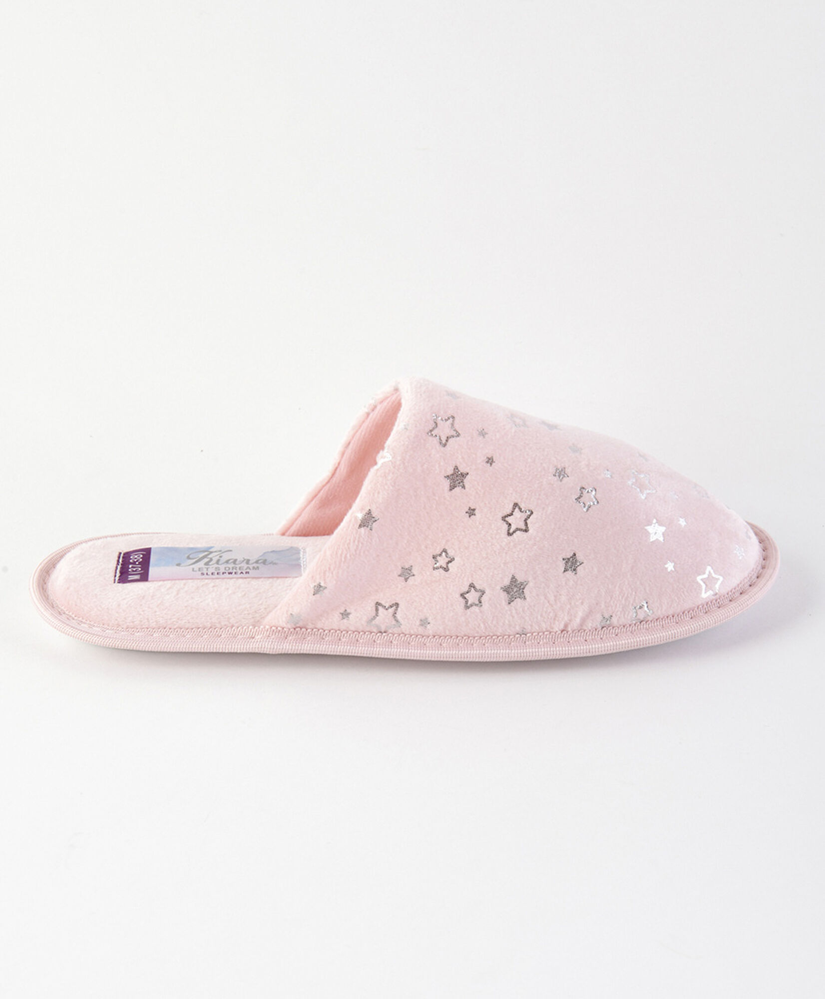 Pantufla mujer estrellas plateadas Pantufla mujer estrellas plateadas