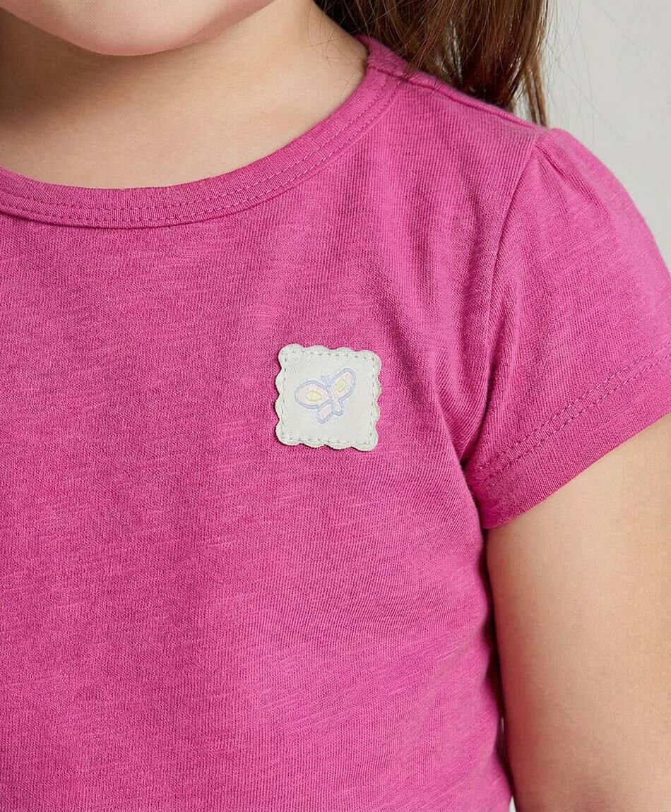 Polera beb&eacute; basic fucsia