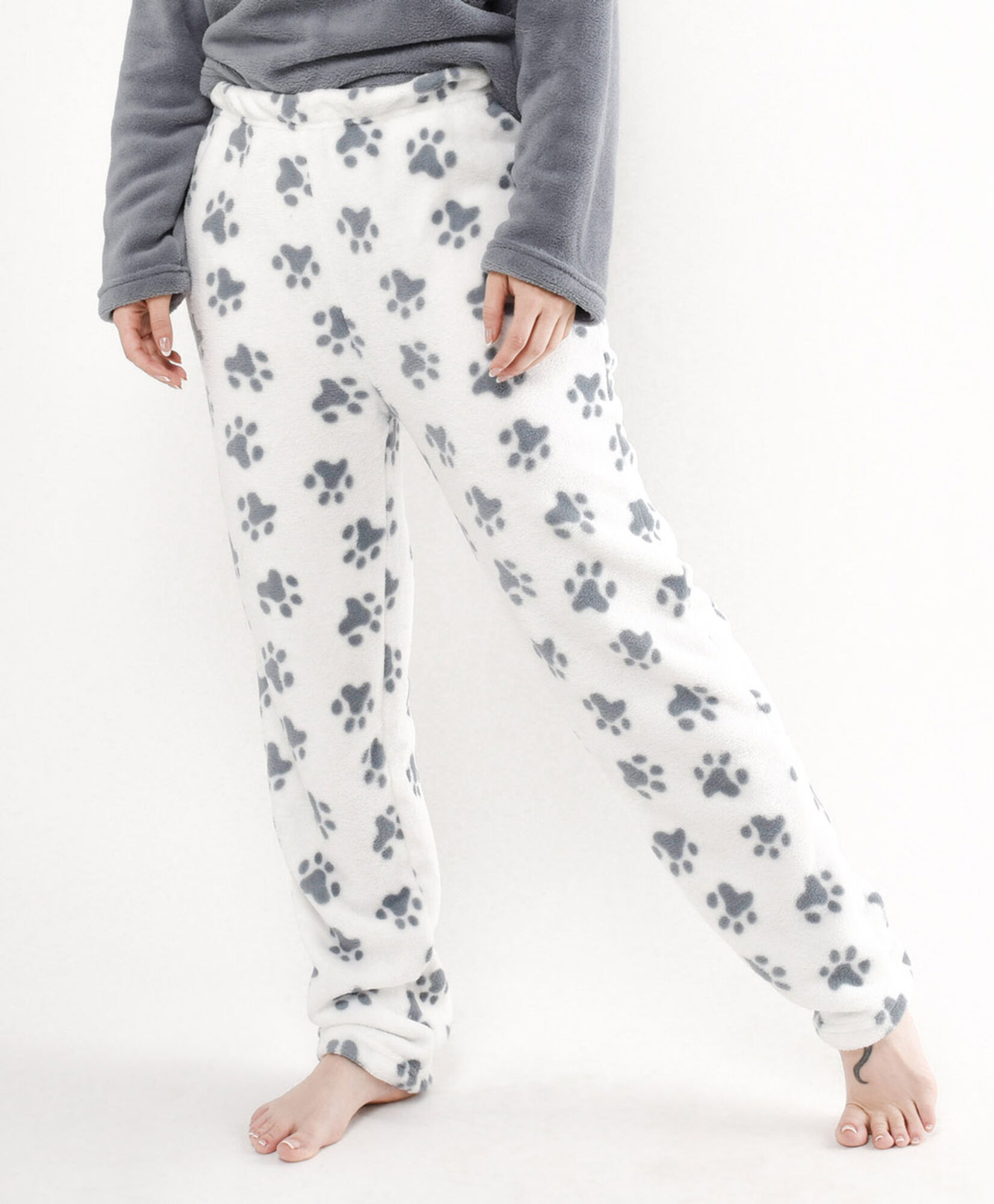 Pijama mujer polar corgi huellas Pijama mujer polar corgi huellas