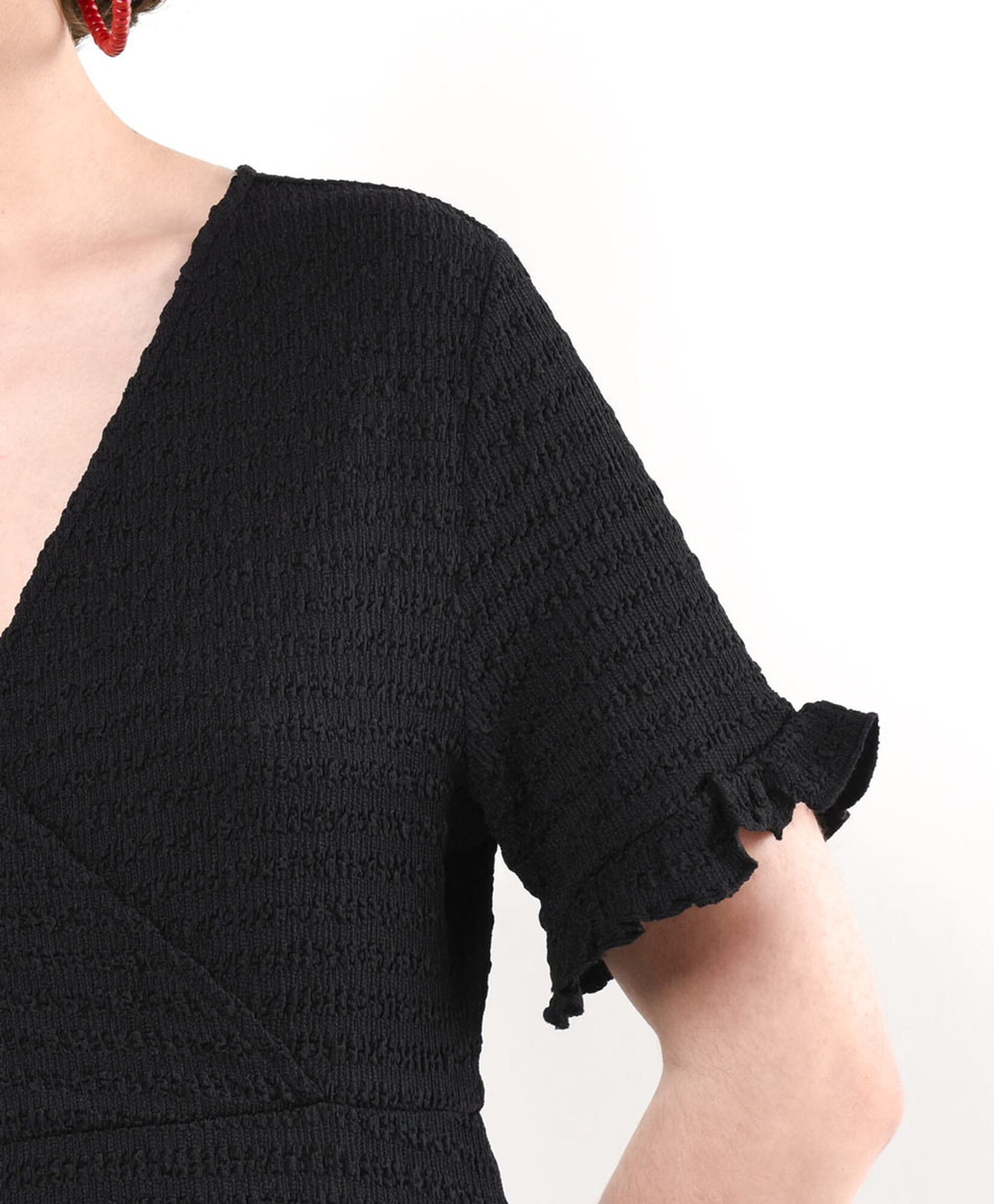 Vestido mujer cruzado negro Vestido mujer cruzado negro