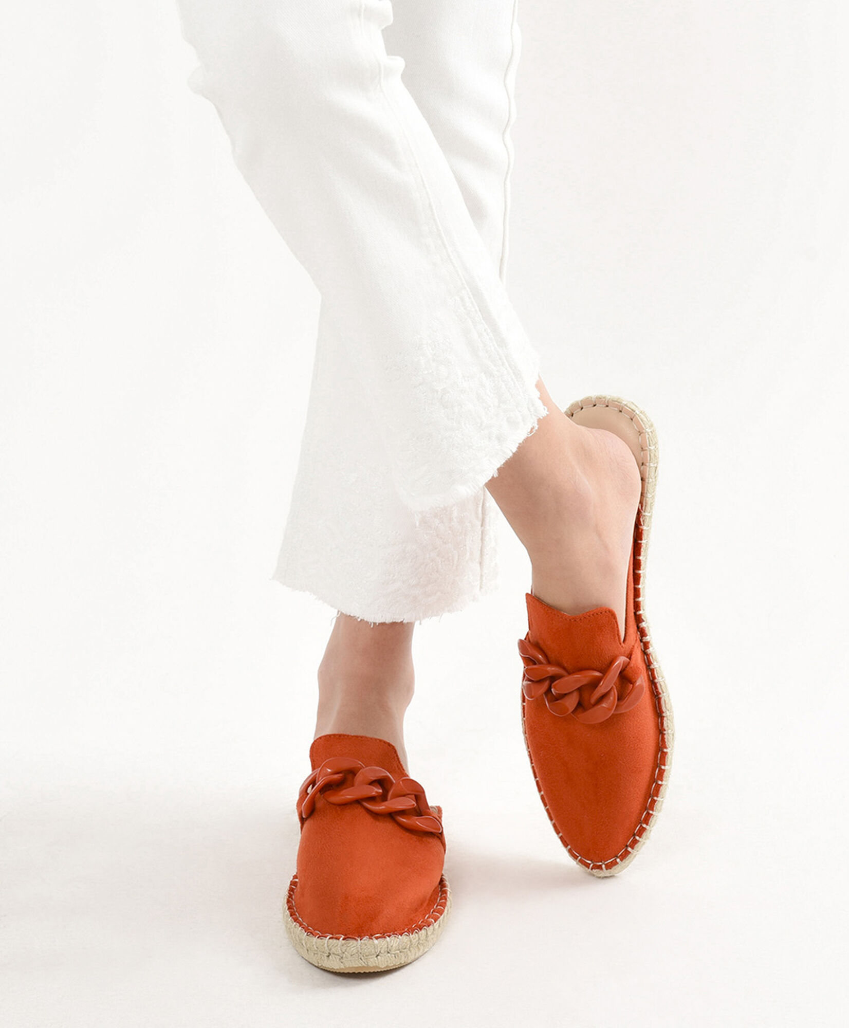 Zapato mujer cadena naranjo Zapato mujer cadena naranjo