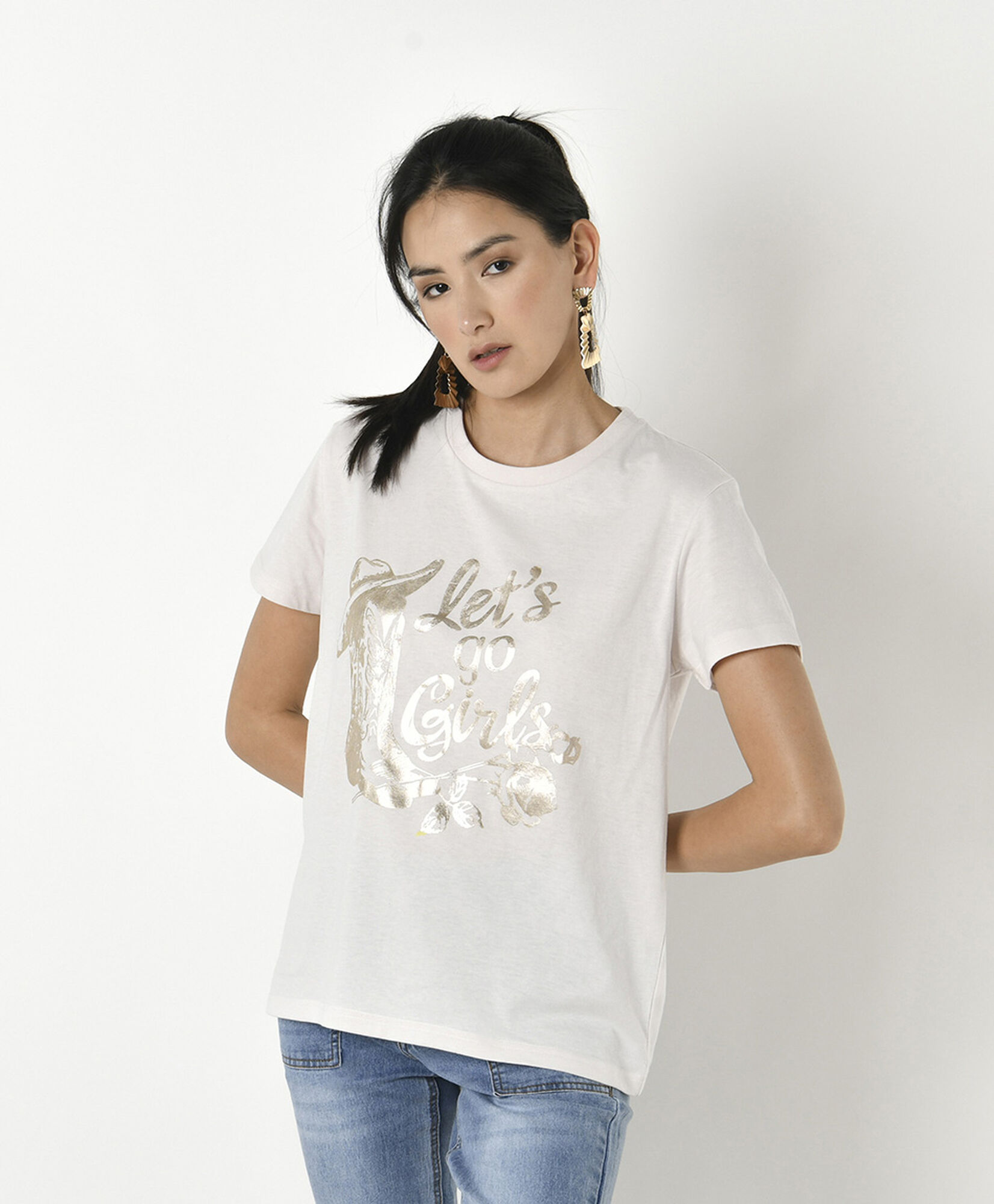 Polera mujer estampado vaquero Polera mujer estampado vaquero