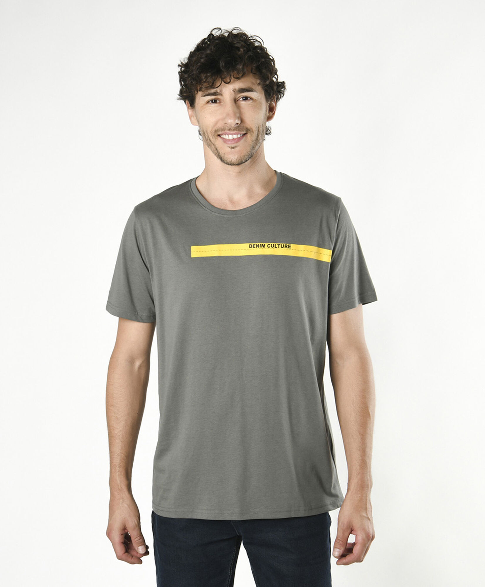 Polera hombre línea color Polera hombre línea color