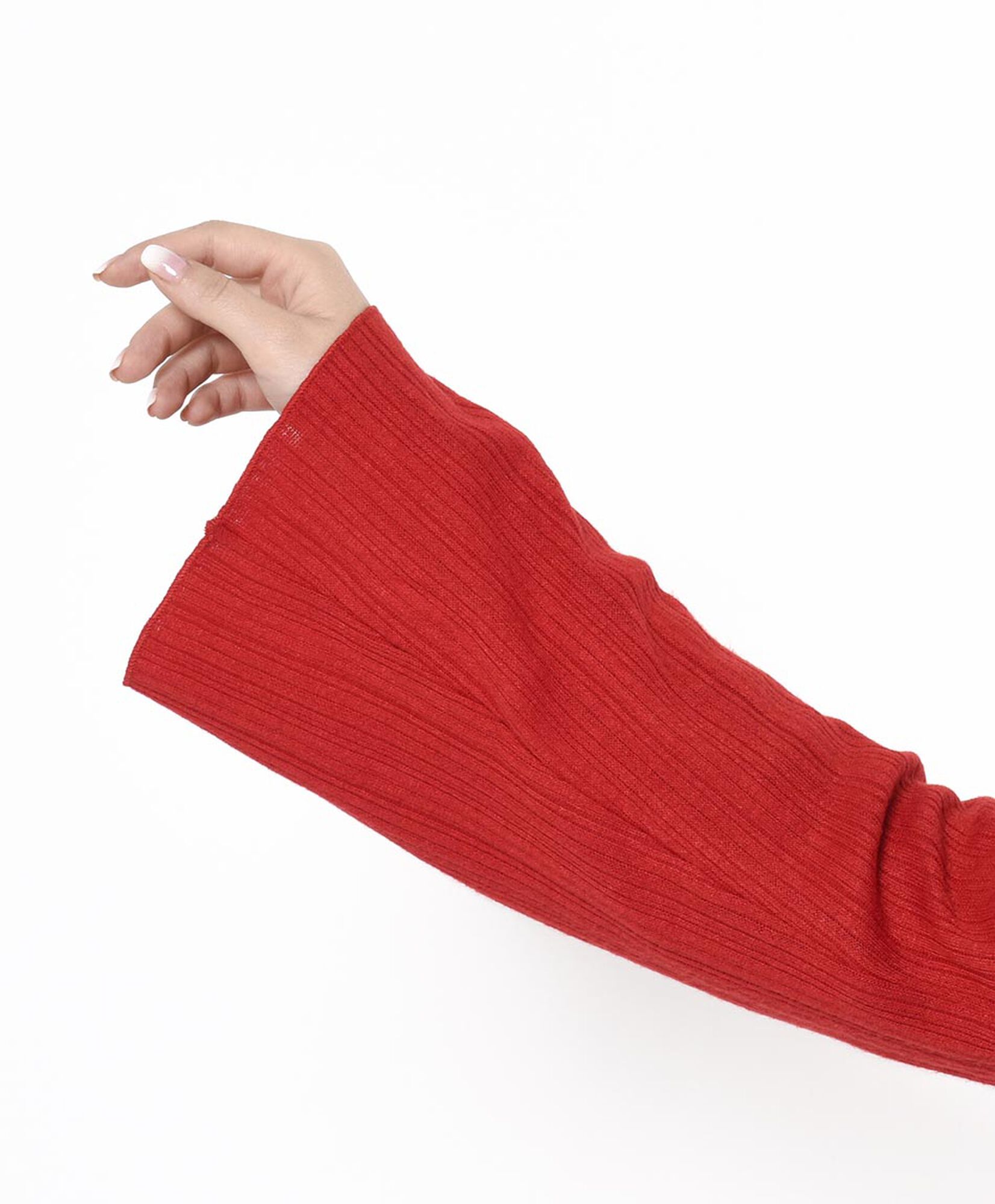 Polera mujer roja mangas anchas Polera mujer roja mangas anchas