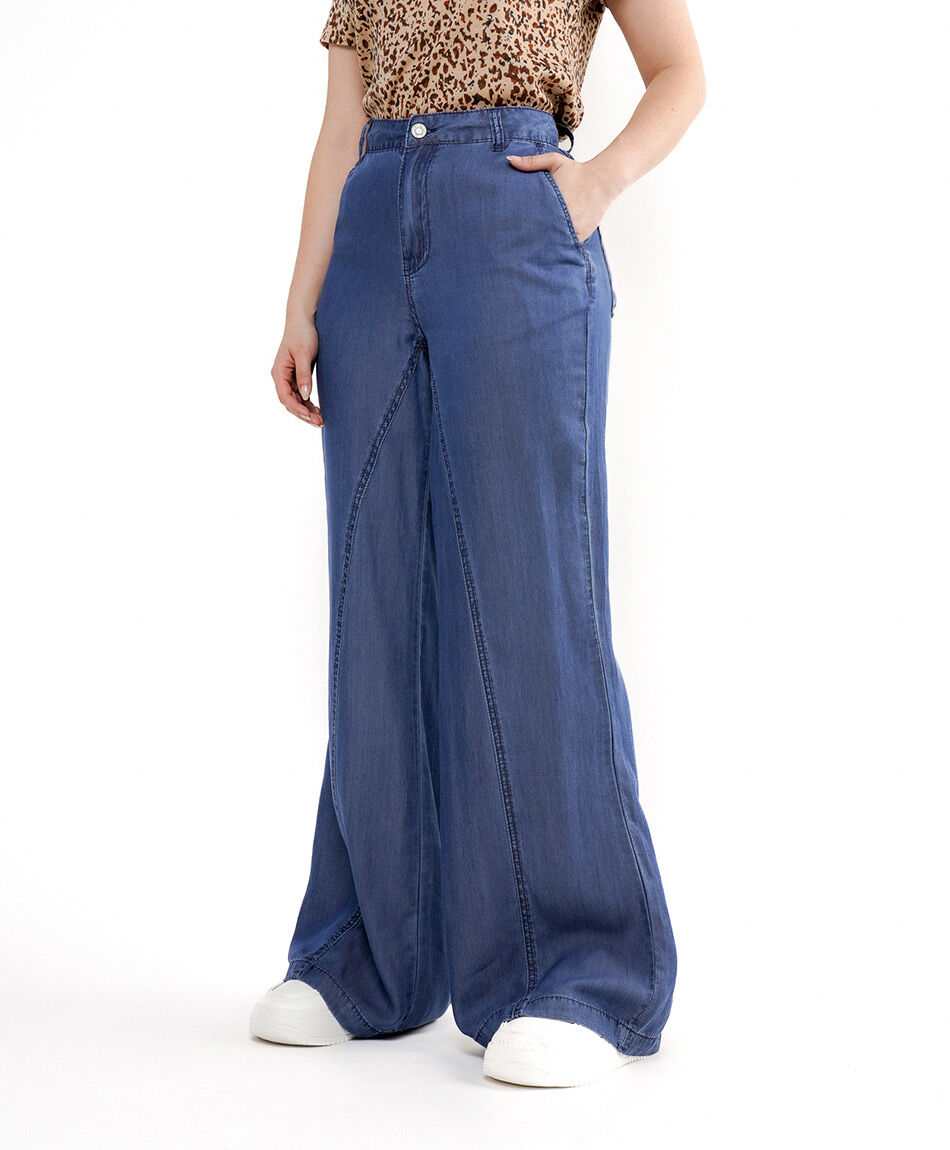 Pantal&oacute;n mujer tencel tiro alto