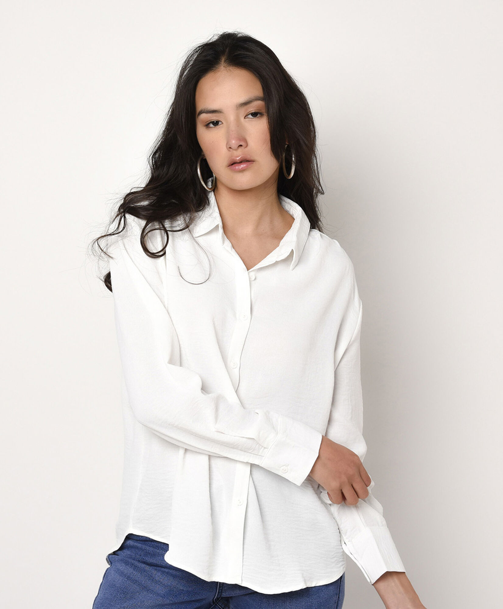 Blusa mujer camisera blanca Blusa mujer camisera blanca
