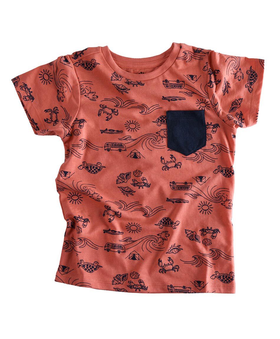 Polera manga corta cuello redondo