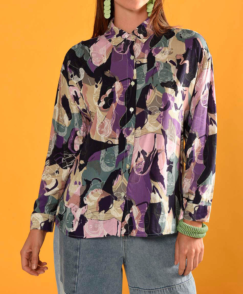 Blusa manga larga