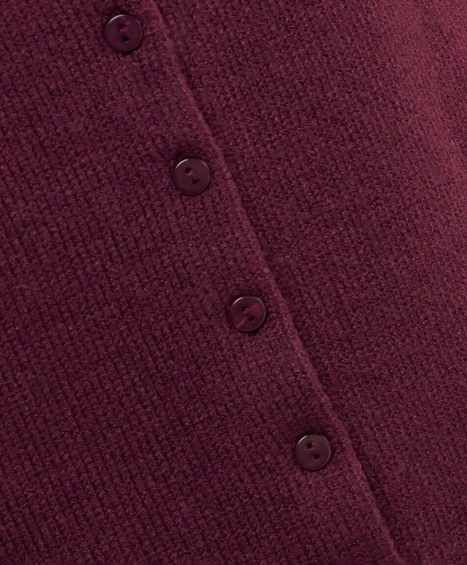 Cardigan mujer burdeo