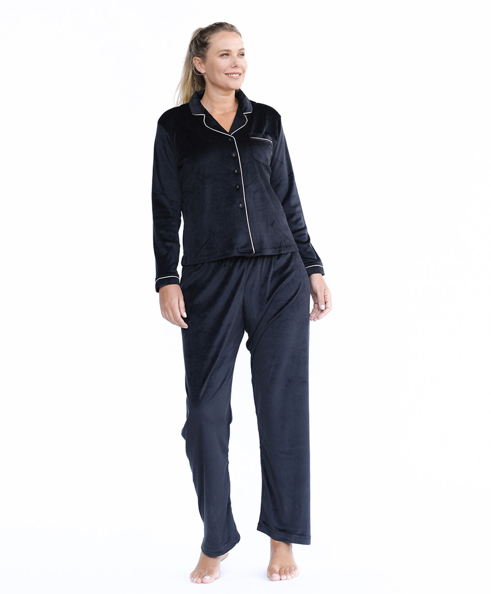 Pijama mujer velvet camisero Pijama mujer velvet camisero