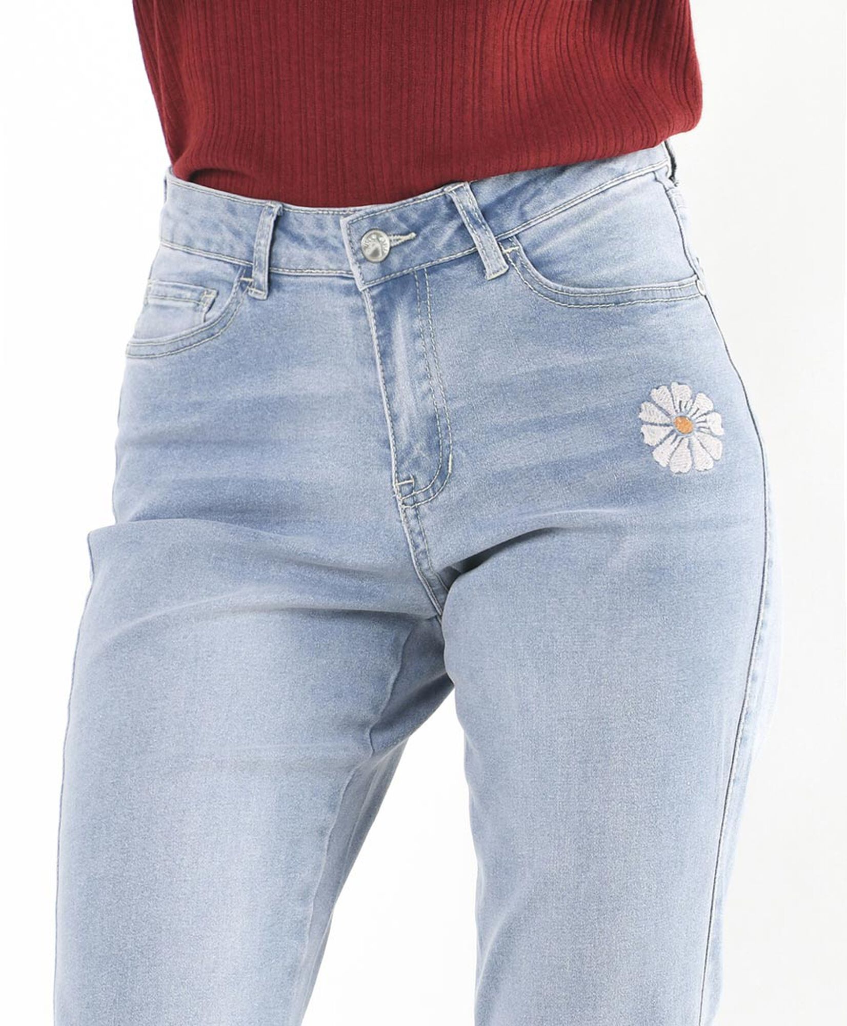 Jeans mujer print flor flare Jeans mujer print flor flare