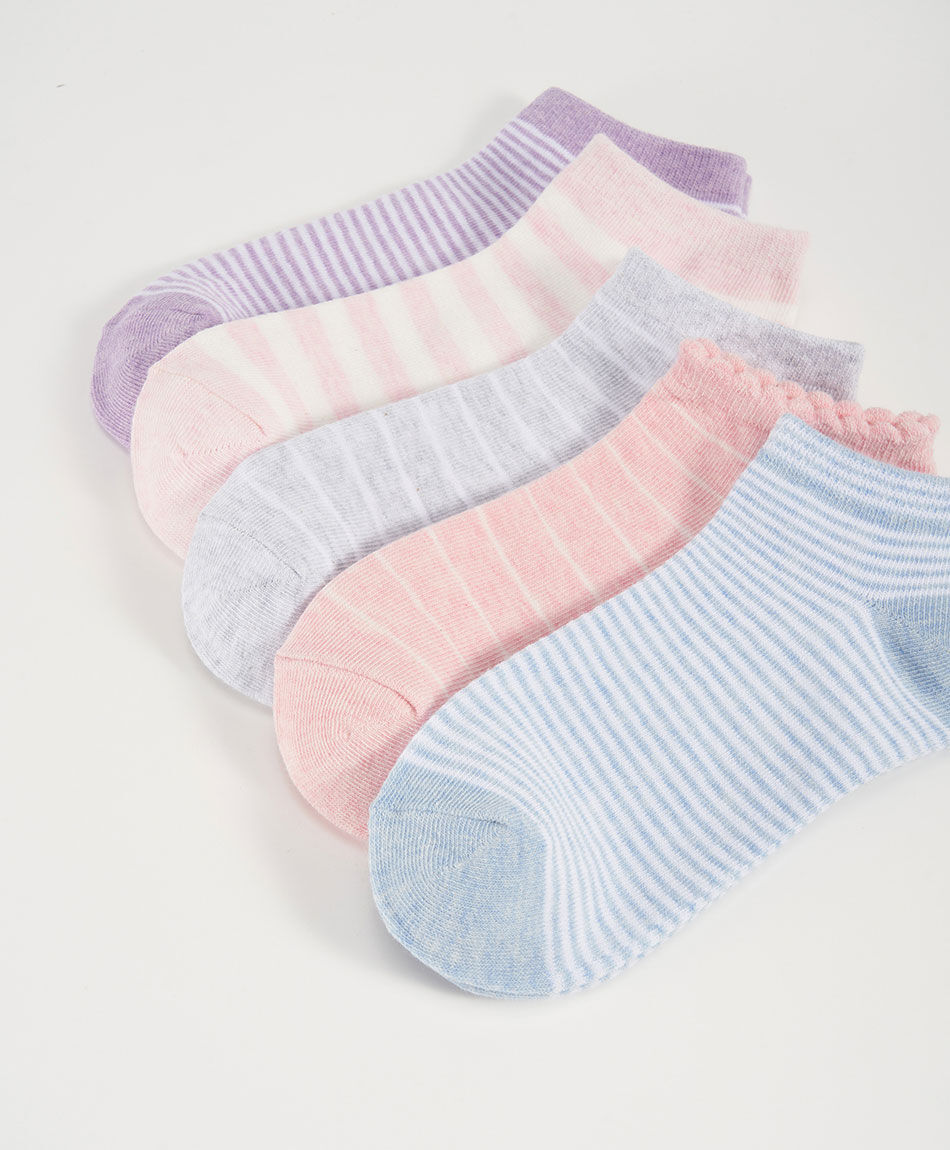 Pack 5 calcetines mujer rayas