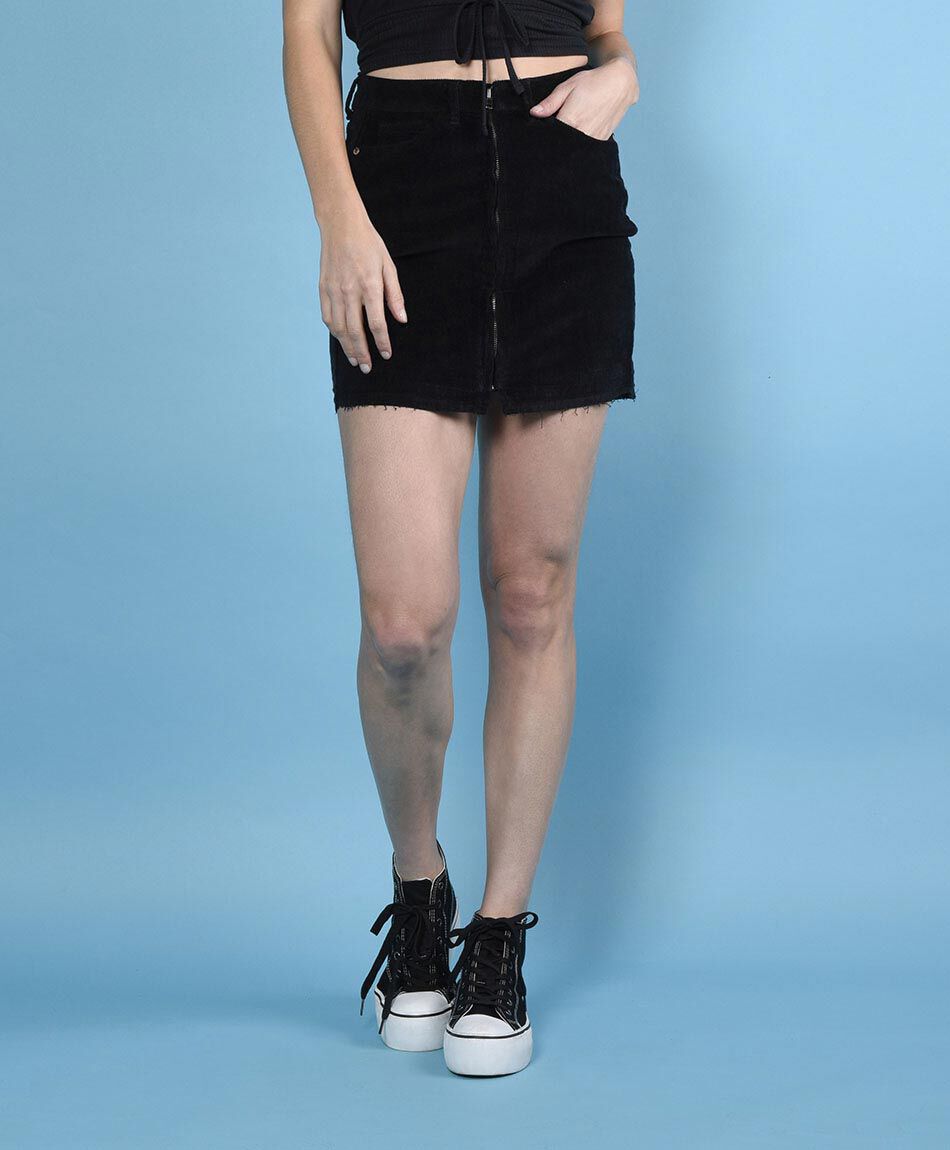 Mini falda corderoy cierre