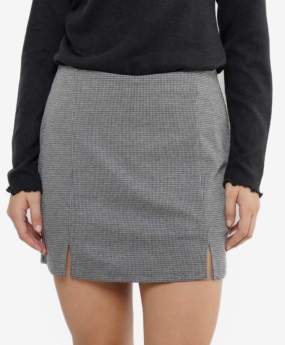 Mini falda mujer short check