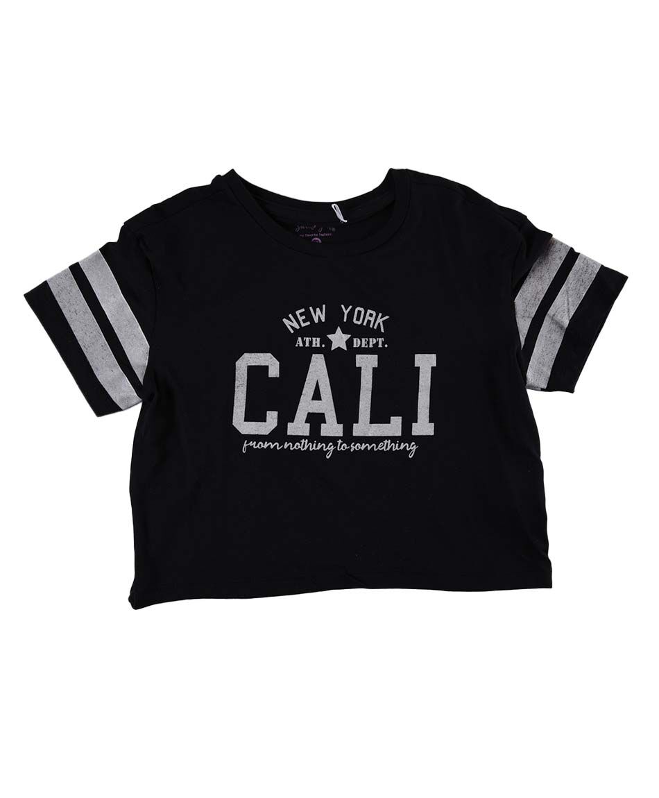 Polera manga corta cuello redondo