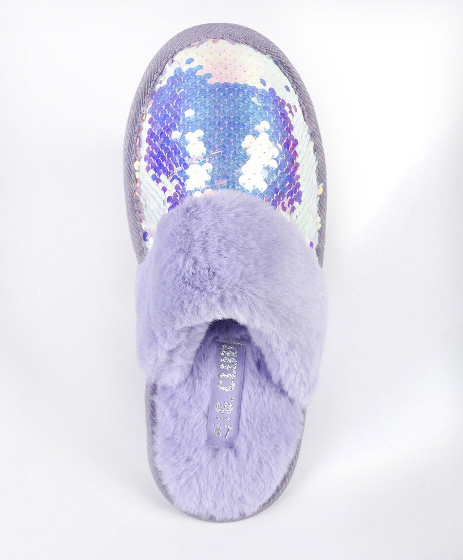 Pantufla infantil lentejuelas