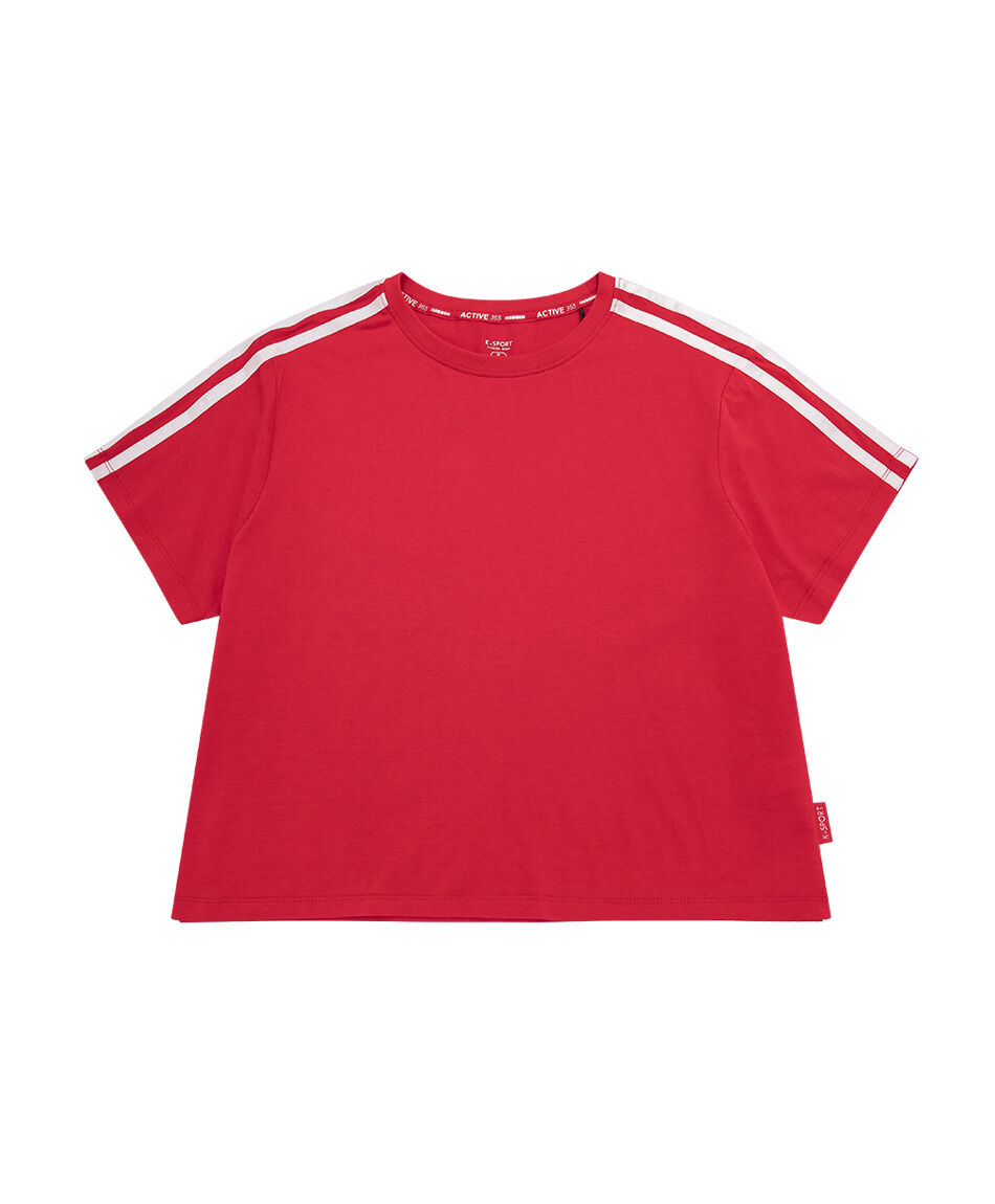 Polera deportiva mujer basica roja