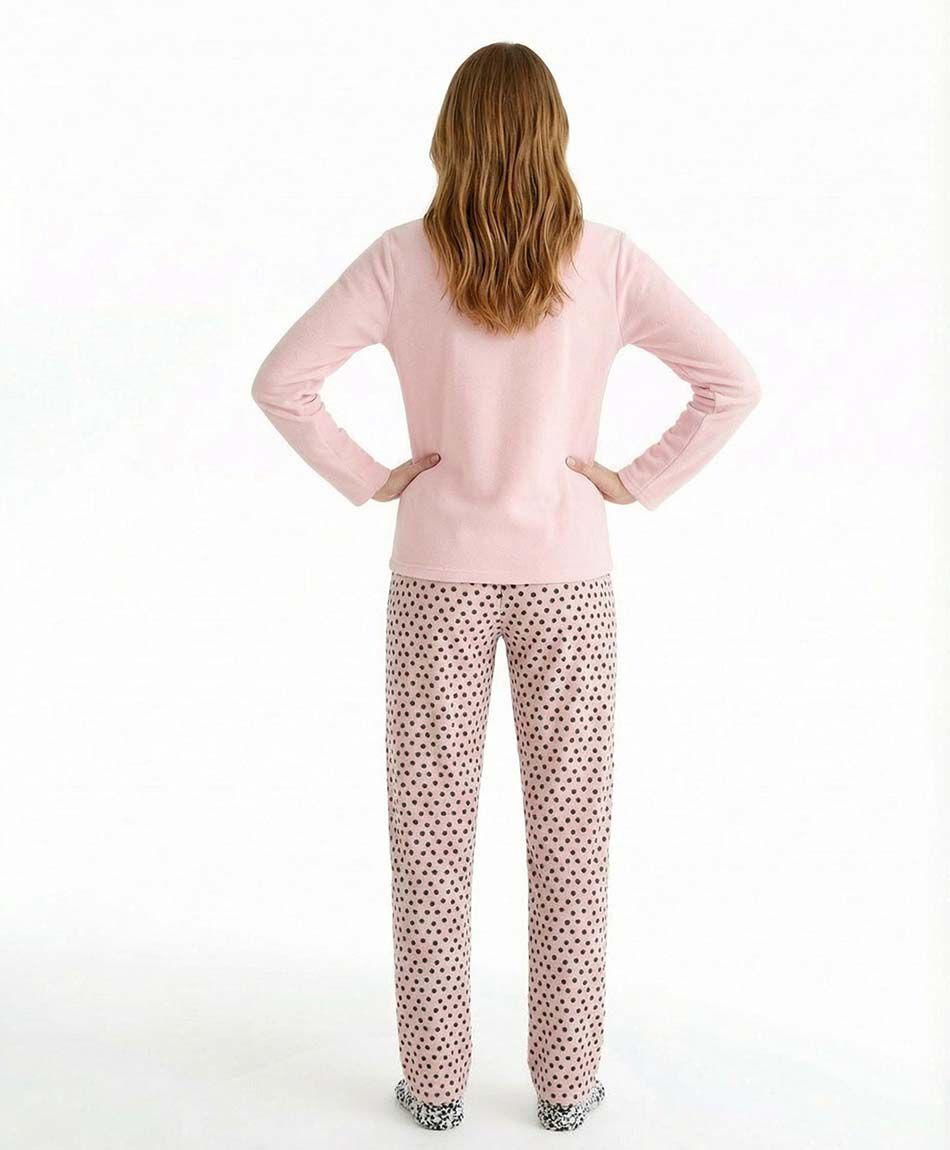 Pack pijama + calcetines mujer polar osito sue&ntilde;a