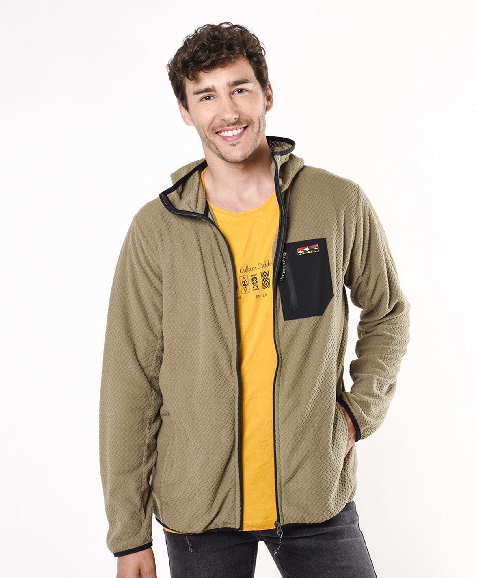 Polerón hombre outdoor textura Polerón hombre outdoor textura