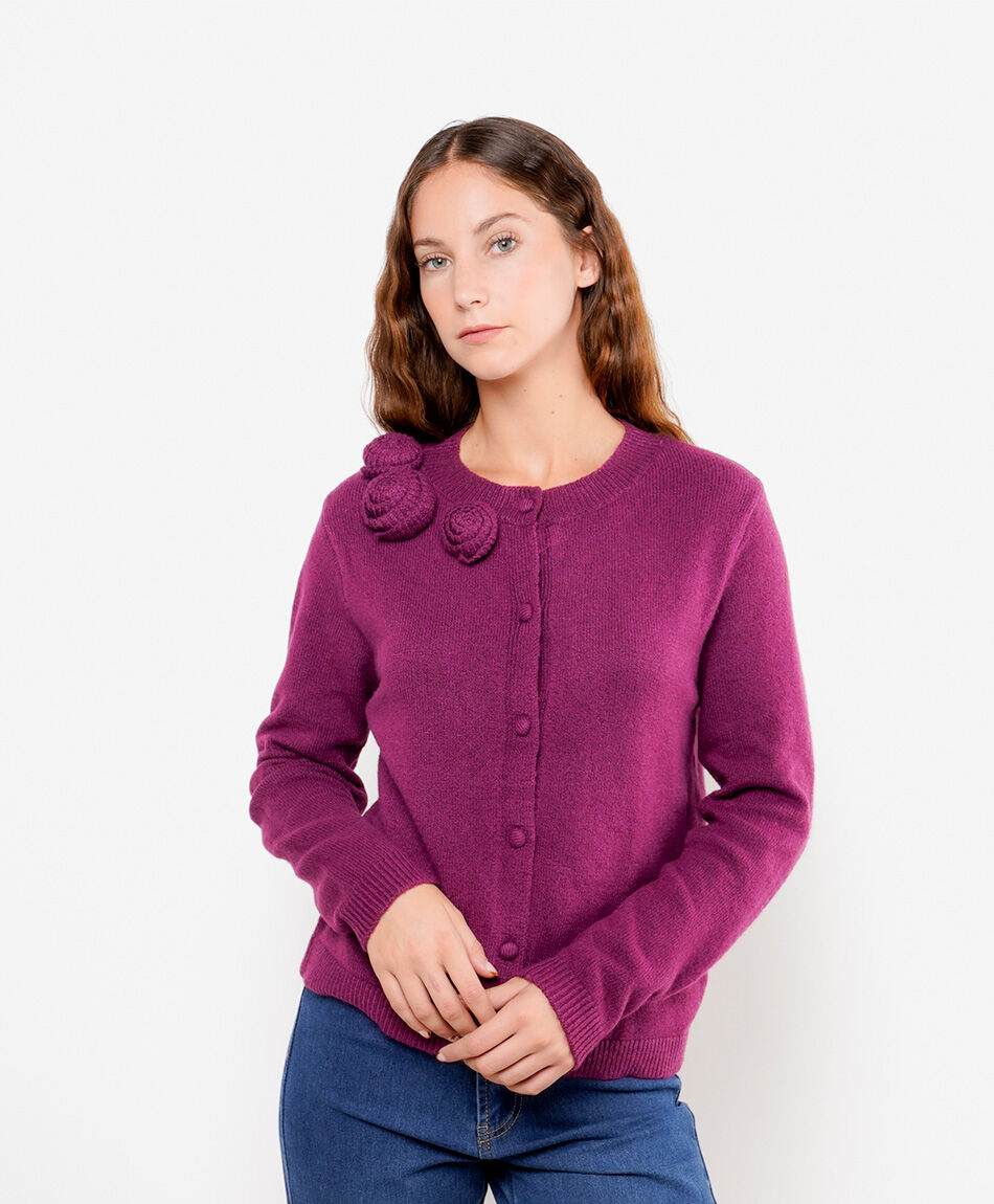 Cardigan mujer flores