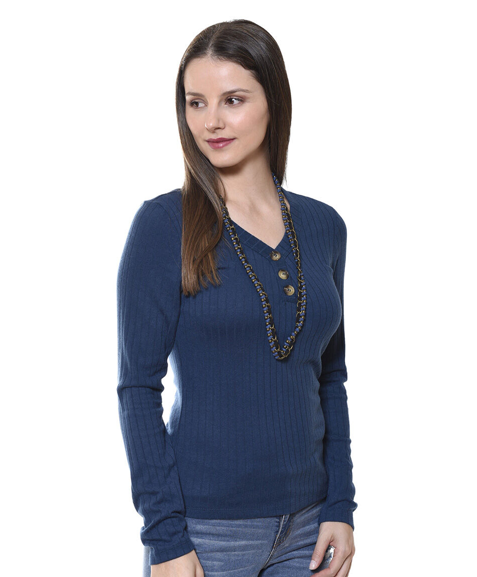 Polera canale botones