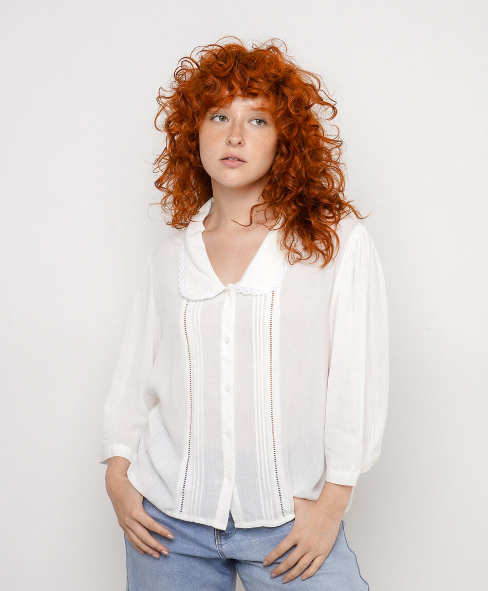 Blusa mujer cuello beb&eacute;