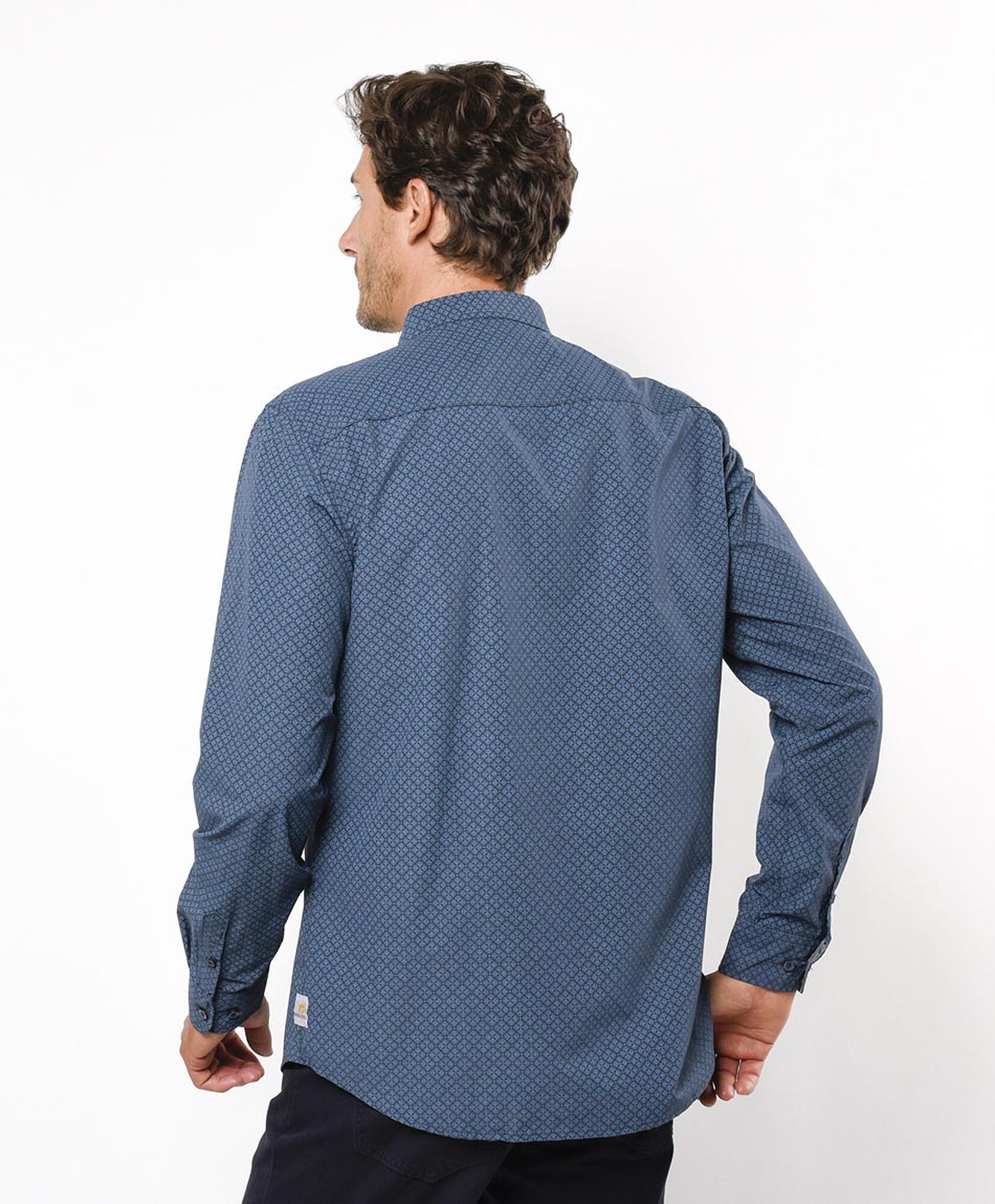 Camisa hombre navy print Camisa hombre navy print